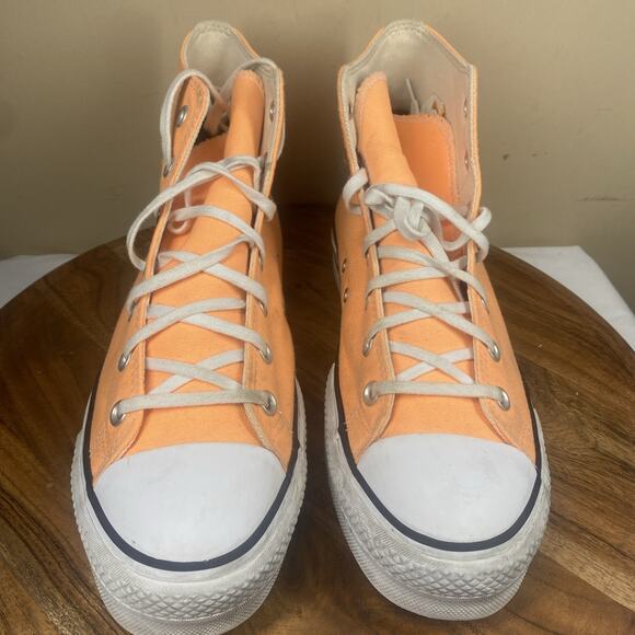 Converse Chuck Taylor AllStar Lift Platform Orange Womens Size 11 High Top Shoes - Picture 6 of 11